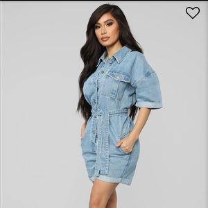 Denim Romper